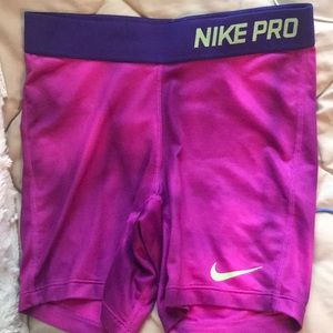 Nike pro compression shorts!! Size- Kids L